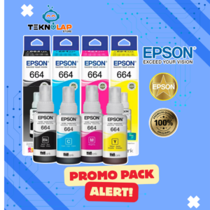 Pack De 4 Botellas De Tinta Epson T664 Negro/Cyan/Magenta/Amarillo