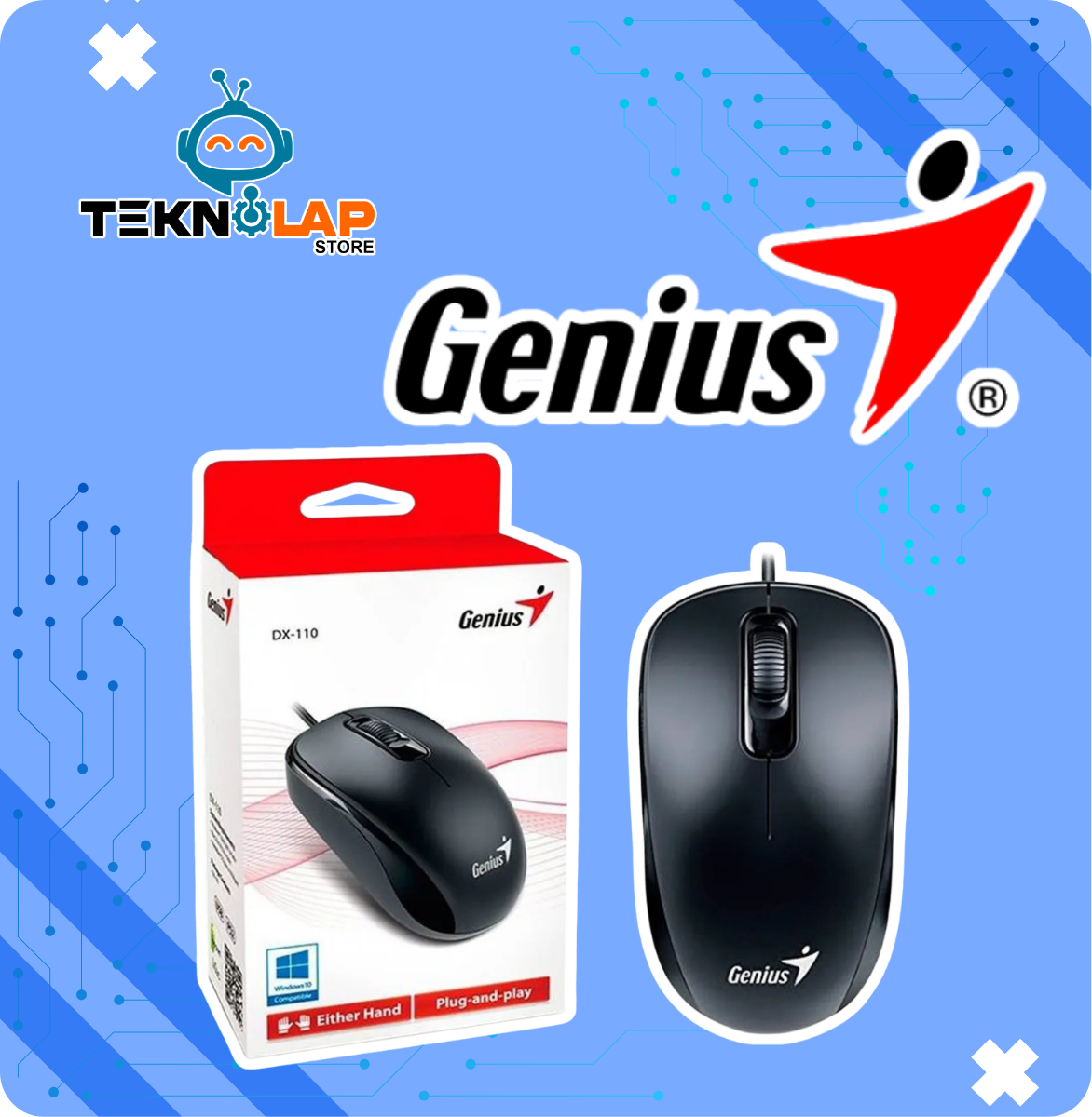 MOUSE GENIUS DX-110 OPTICO USB