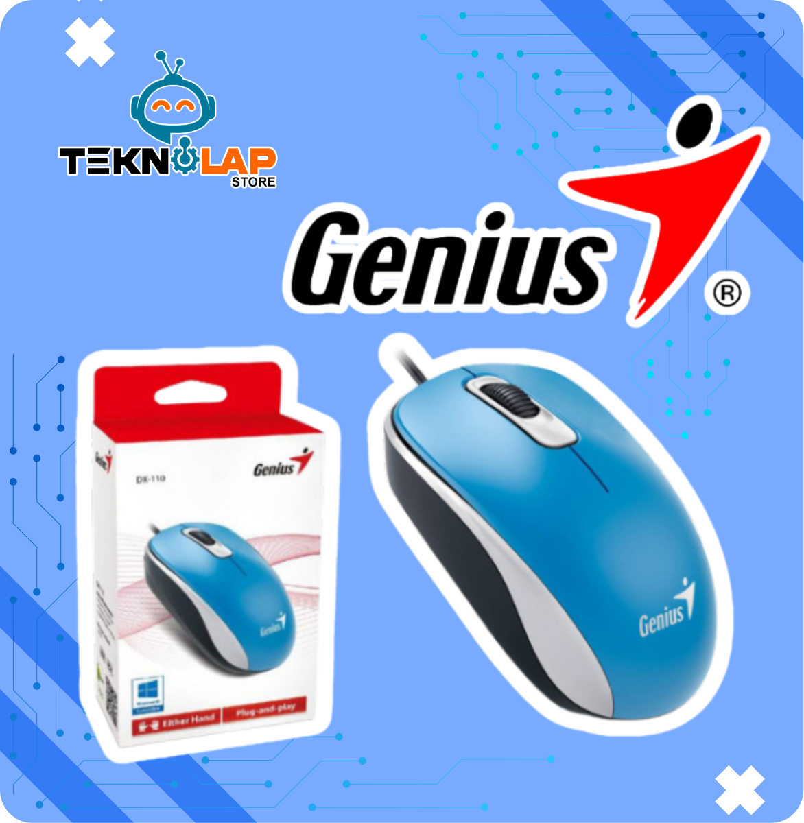 MOUSE GENIUS DX-110 OPTICO USB - Imagen 2