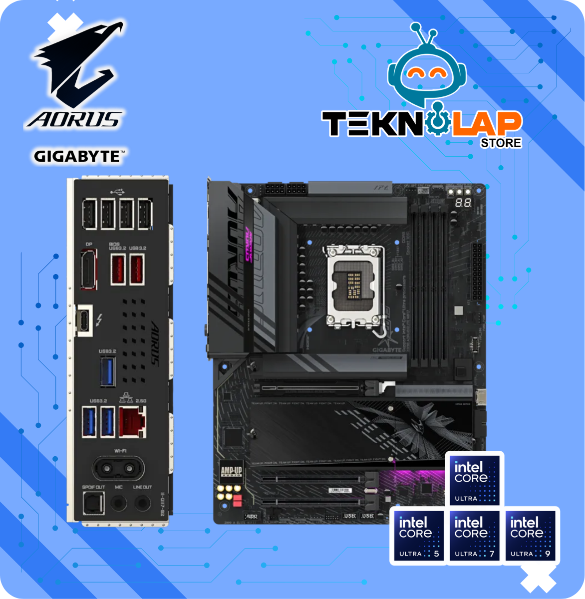 PLACA MADRE GIGABYTE Z890 AORUS ELITE WIFI7 LGA1851 D5 - Imagen 2