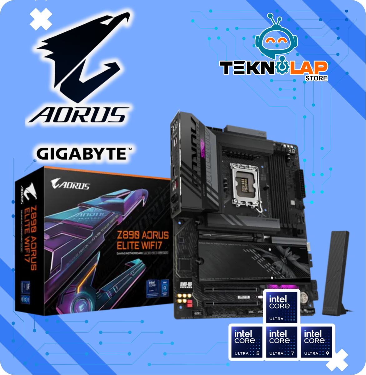 PLACA MADRE GIGABYTE Z890 AORUS ELITE WIFI7 LGA1851 D5