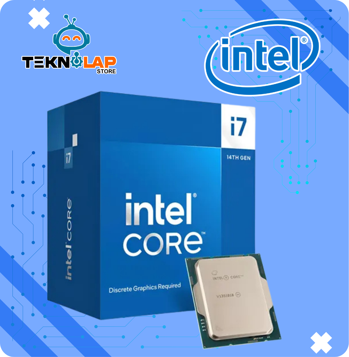 PROCESADOR INTEL CORE I7 14700K 3.4GHZ HASTA 5.6GHZ 33MB LGA 1700, 20 NUCLEOS, C/ GRAFICA UHD 770, S/ COOLER