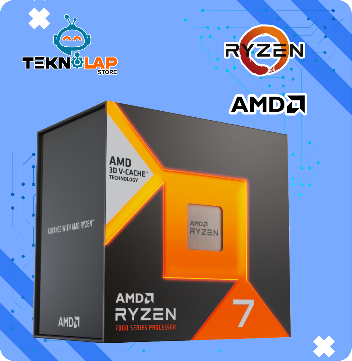 PROCESADOR AMD RYZEN 7 7800X3D 4.20GHZ HASTA 5.00GHZ 96MB 8 CORE AM5
